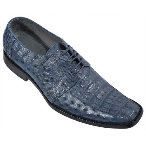 Los Altos Blue Jean Genuine Crocodile/ Ostrich Shoes 1ZV057114